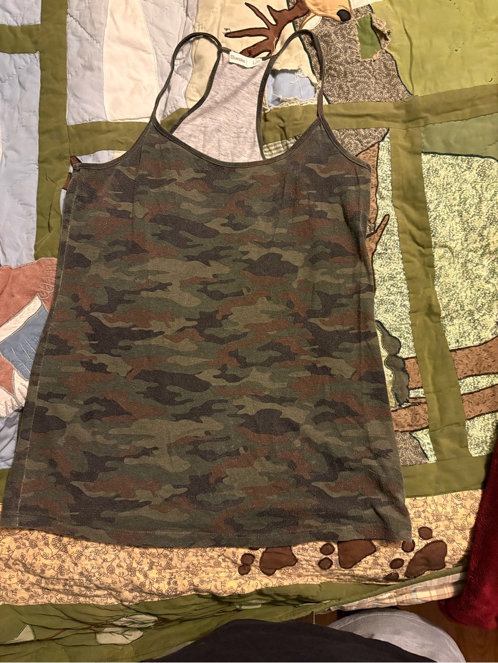 💥Bluenotes Camo Tank Top in Olive, Brown, Black